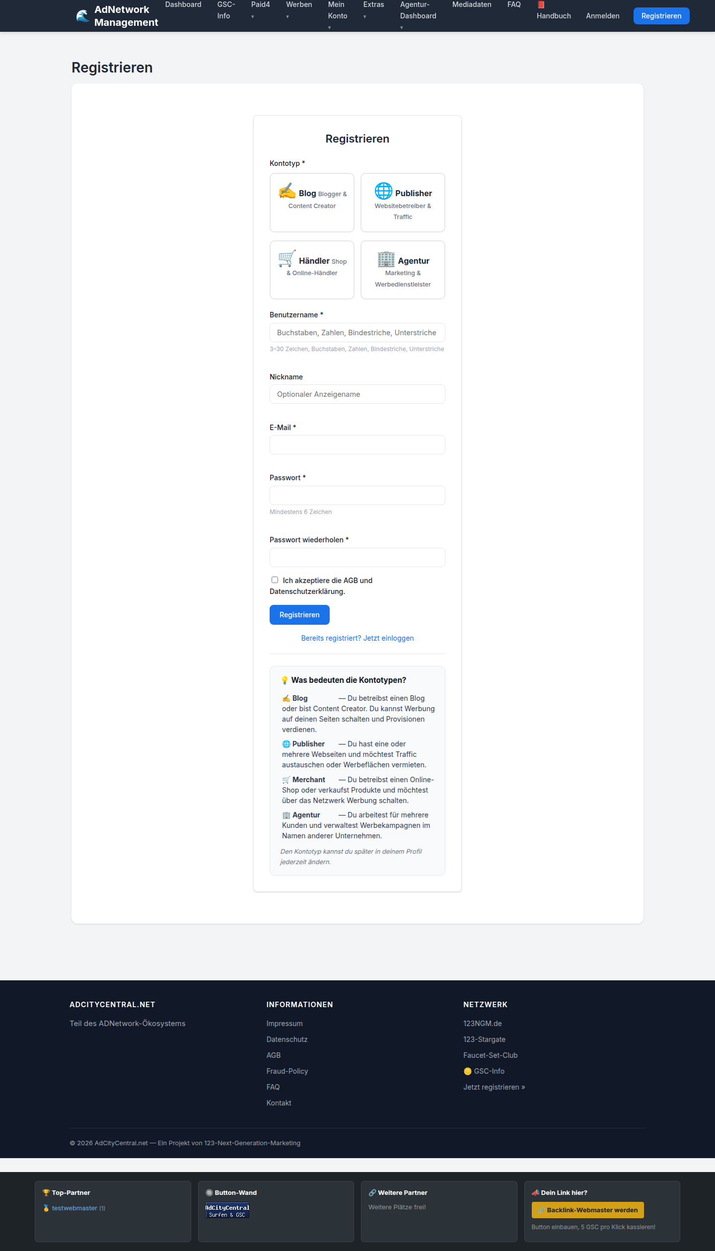 Registrierung