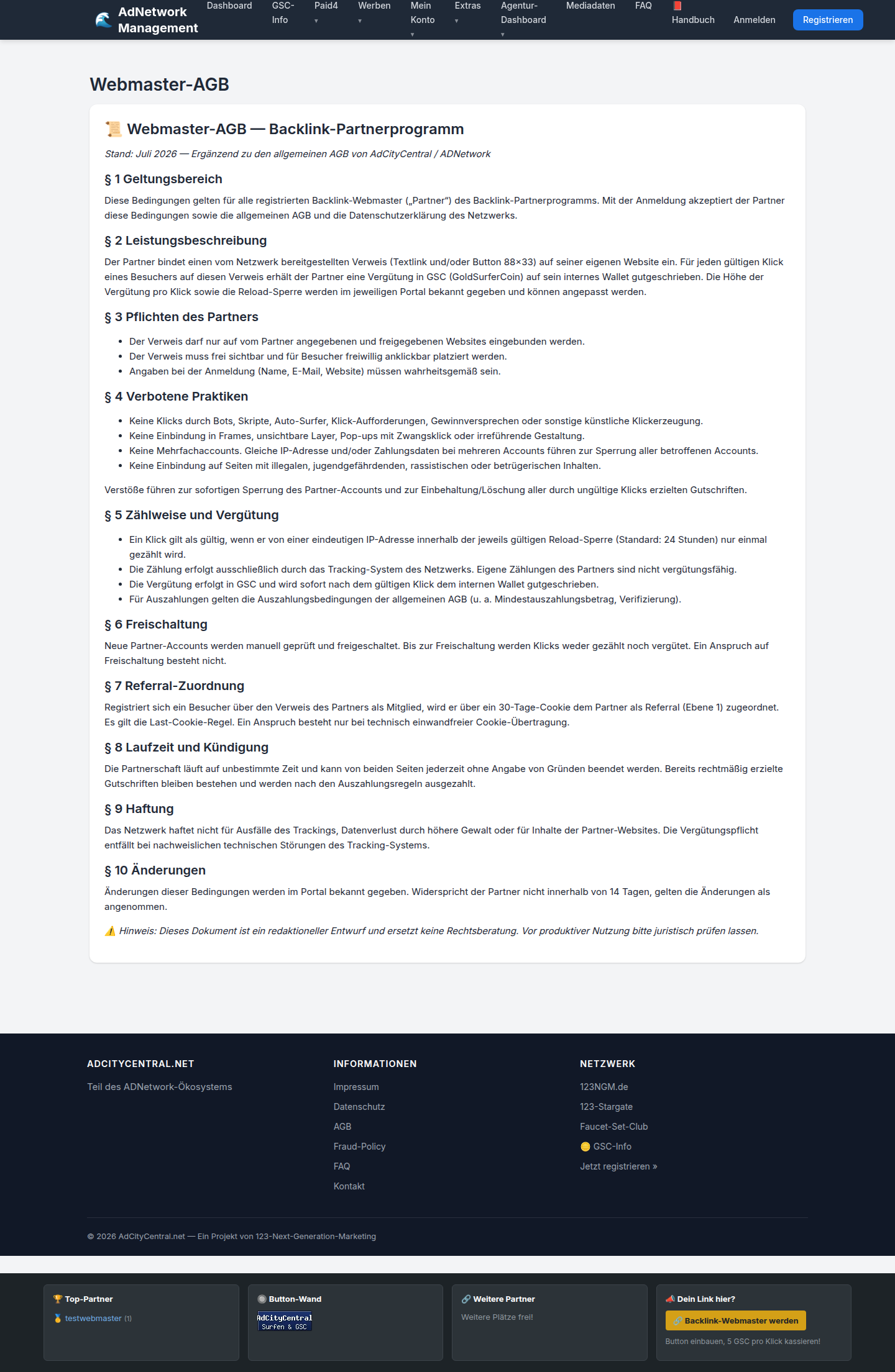 Webmaster-AGB